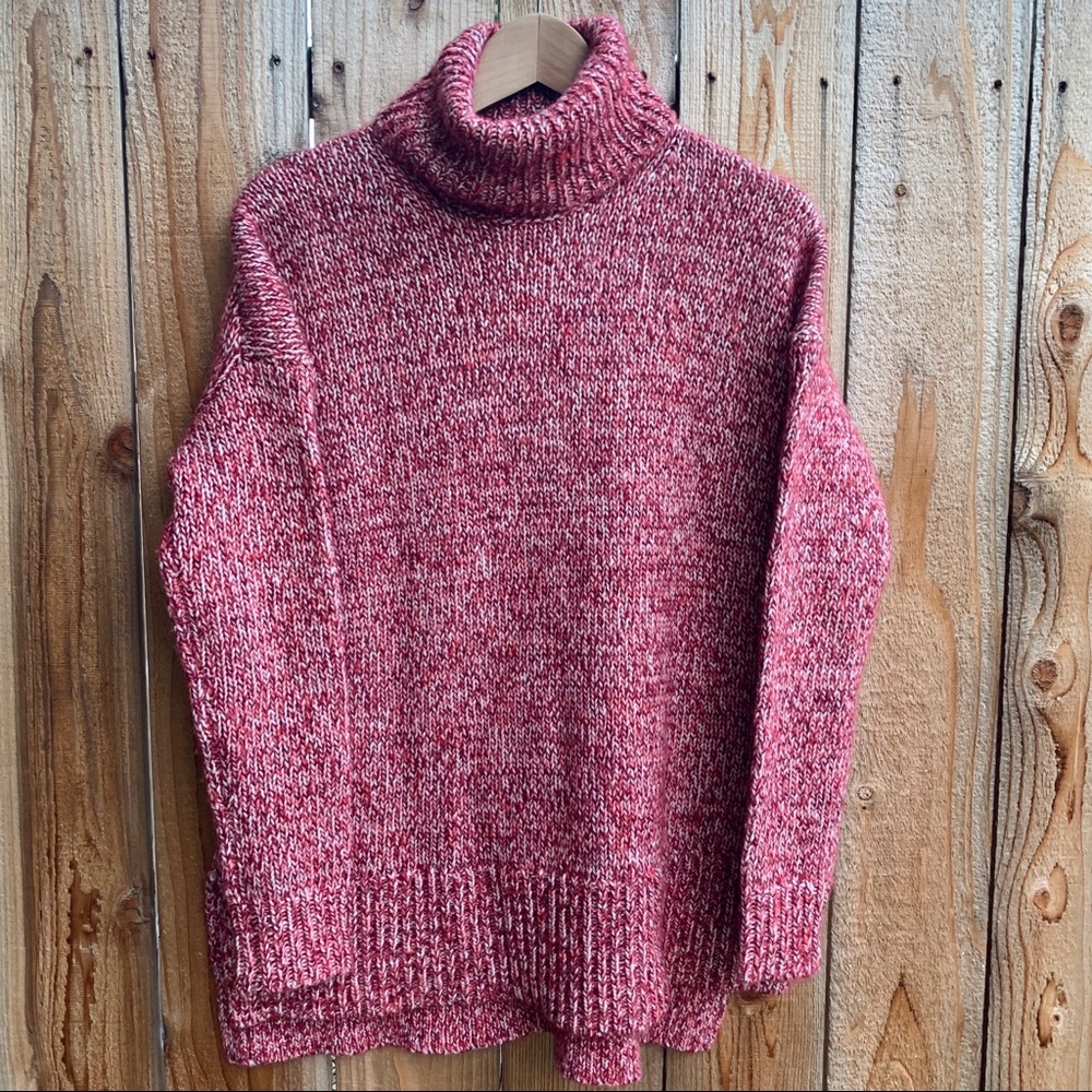 J. CREW Marled Italian Wool Blend Turtleneck